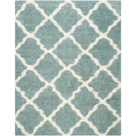 Safavieh Dallas Shag Large Rectangle Area Rug, Seafoam and Ivory - 10 x 14 ft. SGD257C-10